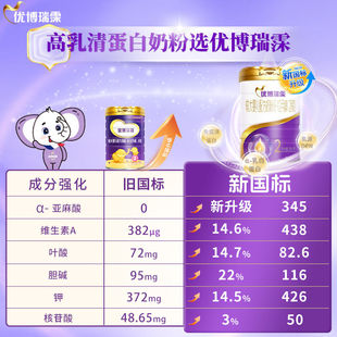 圣元优博瑞霂1段2段3段婴幼儿配方奶粉900g法国瑞慕原装进口新生