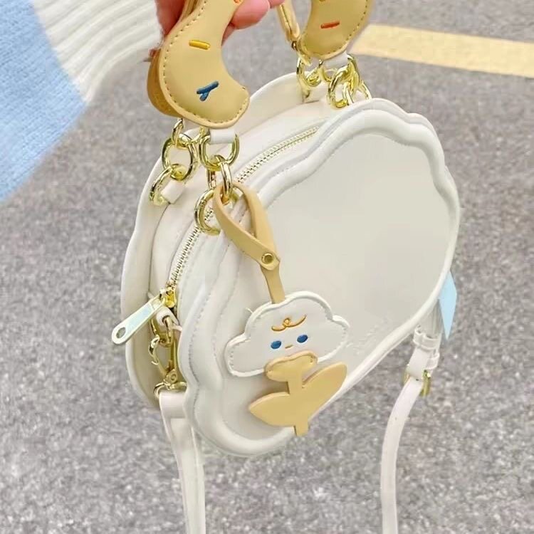 小众奶油云朵包女2025日韩少女可爱手提包简约百搭单肩斜挎女包包