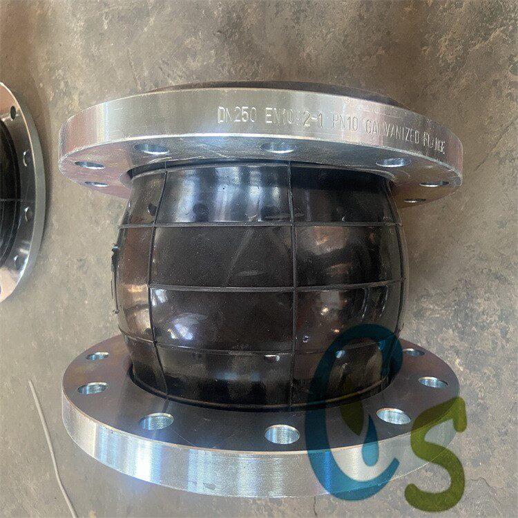 厂家直销304不锈钢橡胶接头橡胶膨胀节 耐腐法兰式橡胶接头软连接