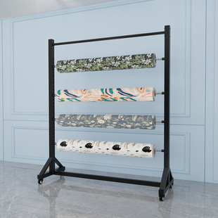 纺织布料布卷展示架面料架子家纺桌布塑料薄膜布展架展会挂布货架