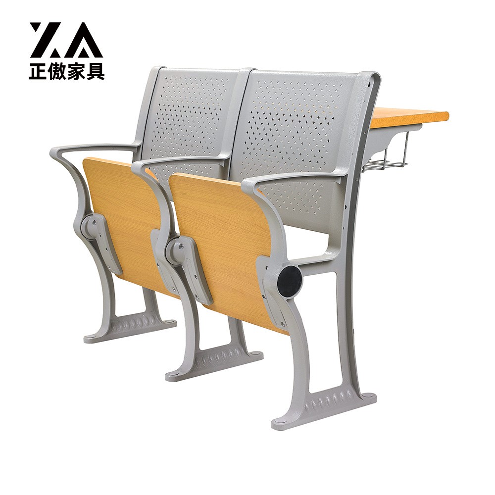 佛山铝合金阶梯教室排椅会议室连排椅带小桌板礼堂椅座椅厂家直销