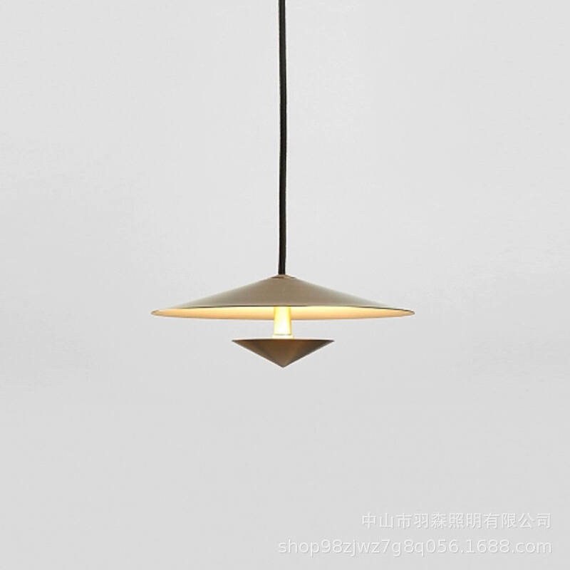 北欧装饰吊灯极简现代餐厅灯创意LED圆锥形斗笠简约设计师吧台灯