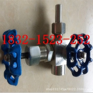 DN6 15不锈钢304对焊式 压力表三通针型阀14 1.5 J19W M20 160P