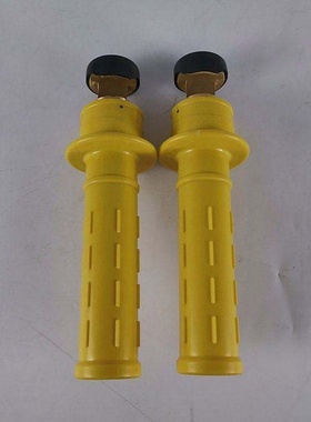 黄色引流线头橡胶手柄式连接头高压双接头跳线头电力负载线头