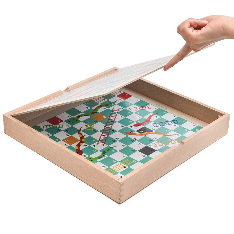 飞行棋跳棋五子棋斗兽棋多功能棋盘游戏棋儿童棋类益智玩具木质