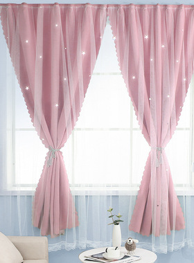 魔术贴窗帘2f021年新款简易自粘遮阳布免打孔安装卧室全遮光贴粘