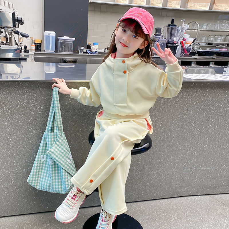 女童春装2024新款套装儿童洋气时尚休闲运动两件套春秋季网红女孩