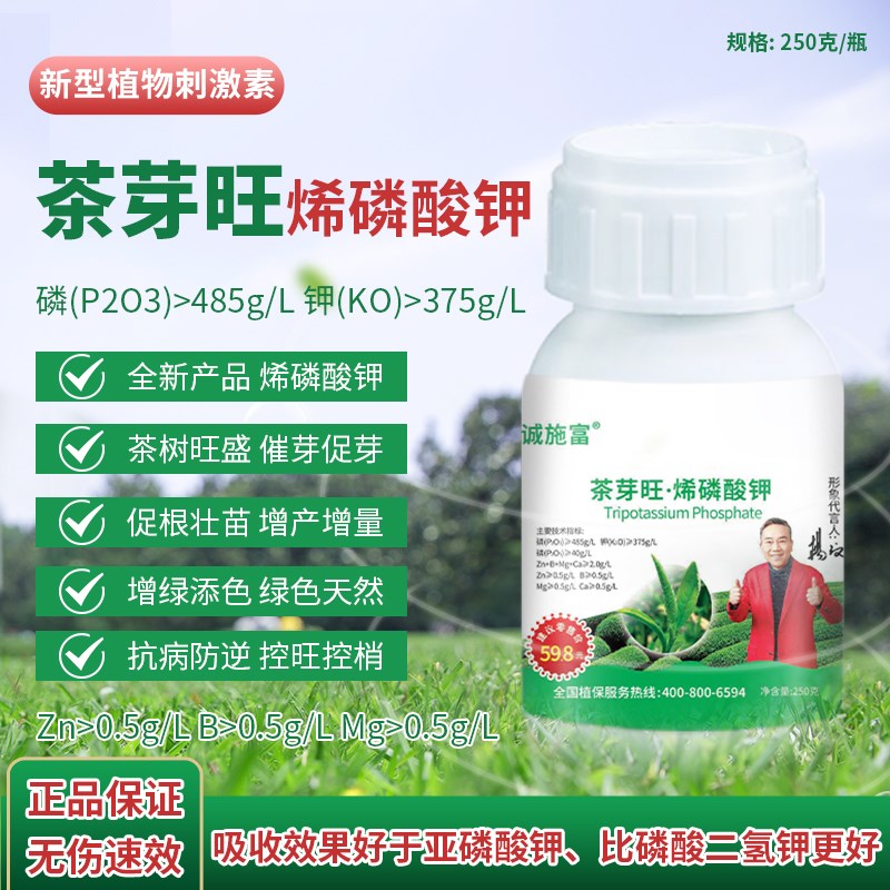 诚施富茶芽旺烯磷酸钾茶叶茶树专用控旺控梢抗病杀菌肥料
