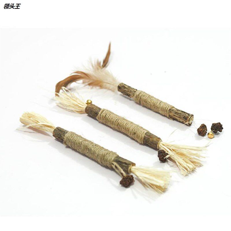 逗猫棒虫瘿果杆加木天蓼棒啃咬组合新款猫玩具洁牙去牙垢清新口气