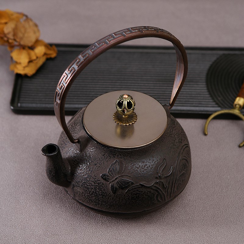 厂家直供新款大南瓜铁壶烧水煮茶创意铸铁壶P家用办公送礼壶现货