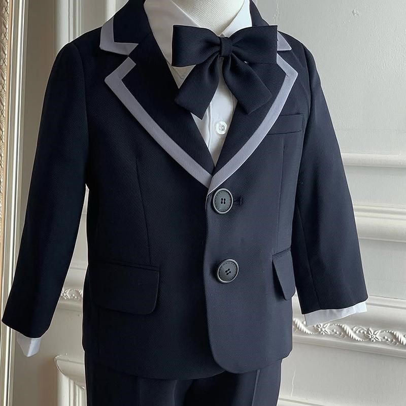 儿童西装套装男童礼服新款婚礼花童小男孩主持人演出服钢琴西服