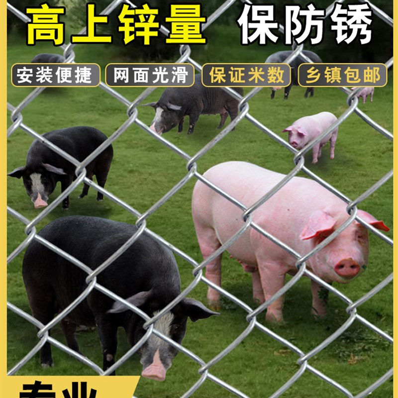 镀锌铁丝网围栏防护网勾花网钢丝网养殖羊牛猪栏网果园栅栏护栏网