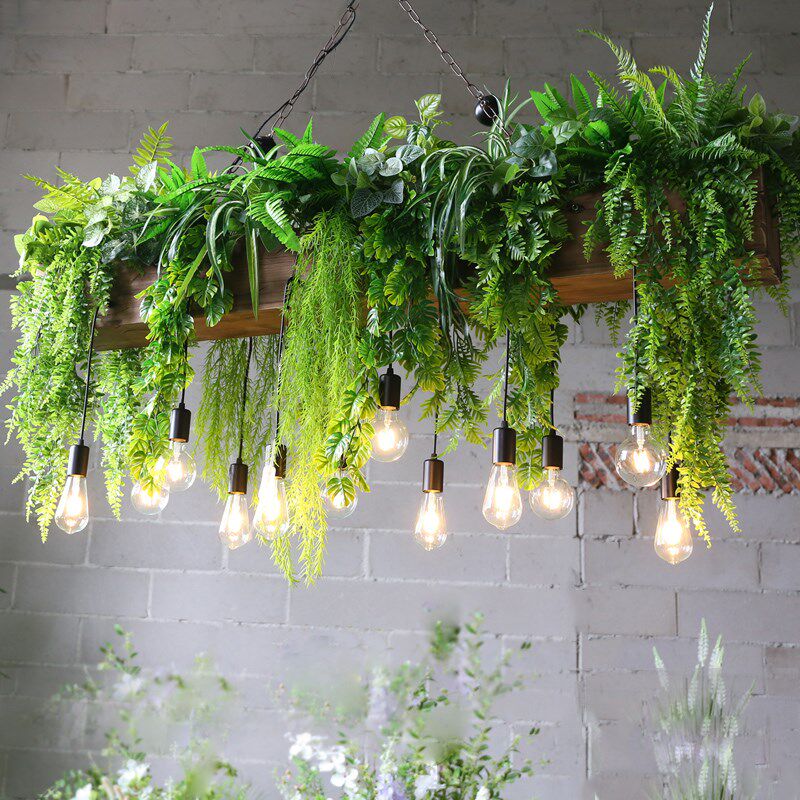 工业风植物灯具个性特色火锅店茶楼酒馆餐厅绿植装饰吧台吊灯创意,家装灯饰光源,酒店/宴会厅/餐饮吊灯,淘宝优惠券,粉丝福利购,淘宝优惠卷