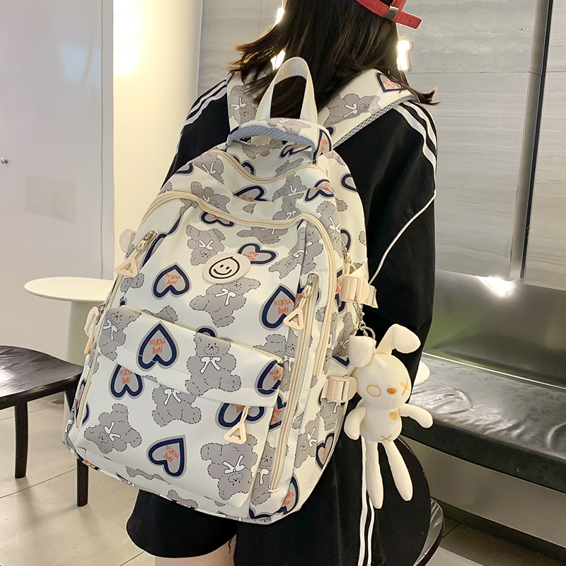 书包初中女生高中生高颜值大学生百搭背包小学生可爱大容量双肩包