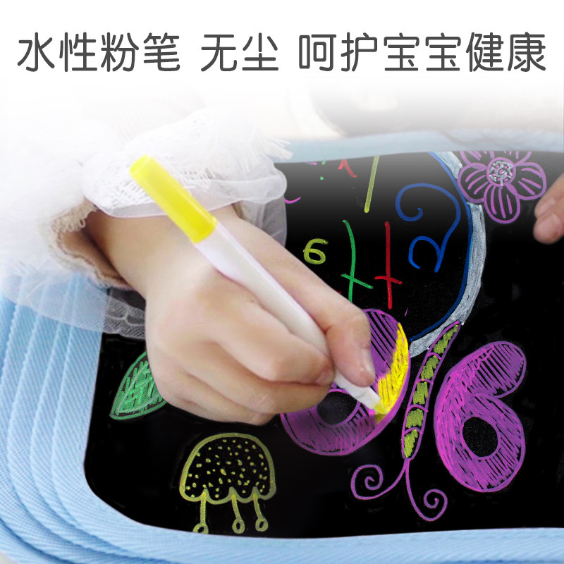 儿童画画板涂鸦写字白板便携双面可用水粉笔可擦绘画本家用小黑板