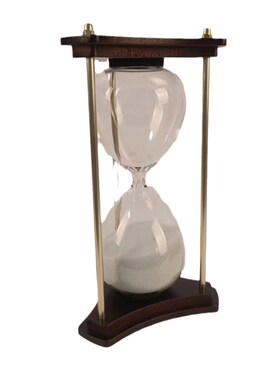 不规则三边形木j架沙漏计时30分钟简约精致礼品桌面装饰家居摆件