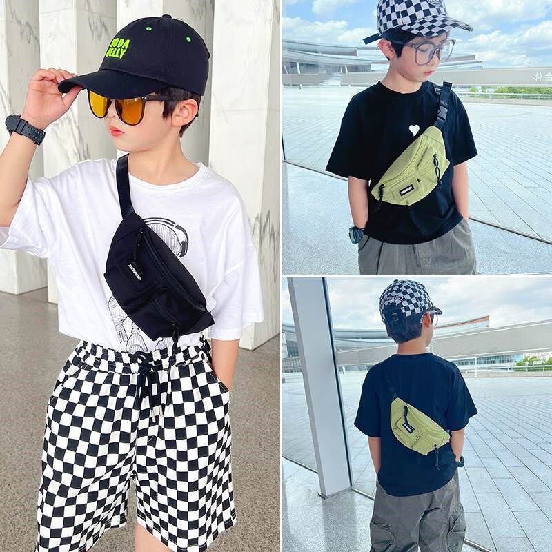 儿童包包男童外出单肩斜挎包男孩帅气胸包小孩男宝腰包时尚小包潮