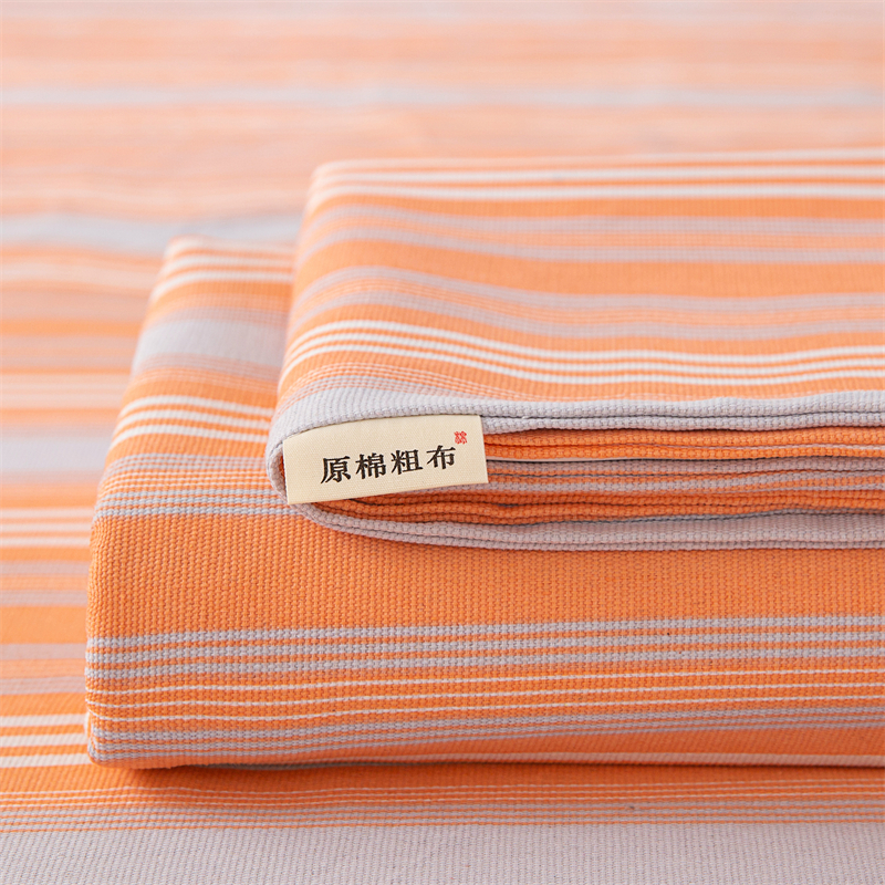 夏季老粗布床单件非纯棉全棉麻亚麻凉席布料被单枕套三四件套单人