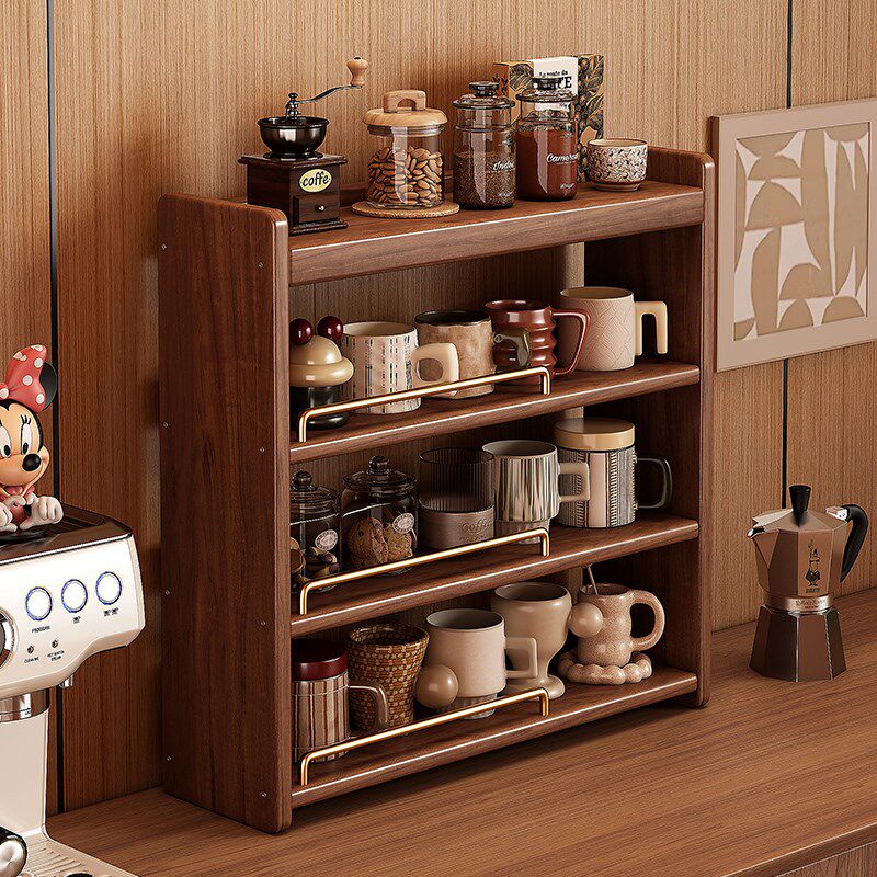 杯架置物架多层收纳桌子转角桌面放杯子咖啡杯水杯茶杯实木展示架