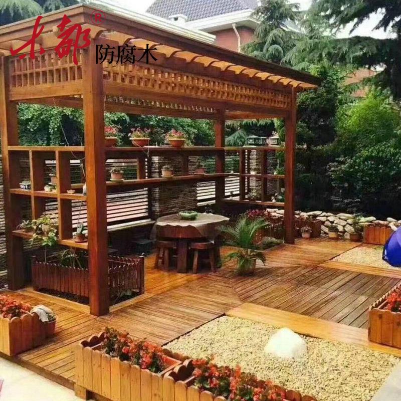 厂家供应俄罗户外景方观防腐樟子松加压围木斯花箱002地板专栏用