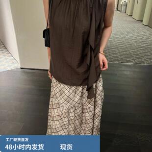 荷叶边飘带衬衫半身裙两件套套装女欧洲站2026夏装新款欧货女装潮