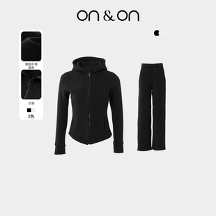 连帽保暖高腰松紧运动风套装 ON＆ON 韩系经典 新款 安乃安2025冬季