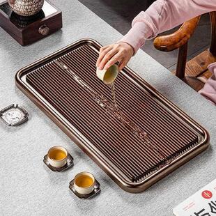 仿电木茶盘家用办公室干泡茶台实木茶托盘客厅茶具沥水 2024新款