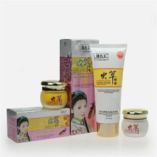正品御春美虫草净白去斑套组二合一早晚祛斑霜美白祛斑洗面奶