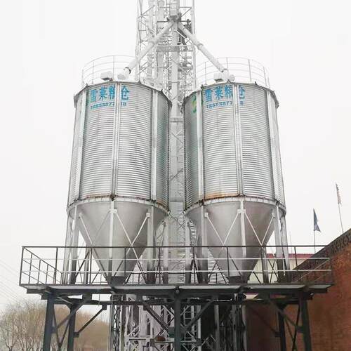 供应湖南面粉厂常用粮仓 镀锌钢板仓 室外储粮 粮食储藏罐