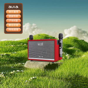 阿呜啦户外蓝牙音响重低音K歌便携音箱无线麦克风广场舞唱歌直播