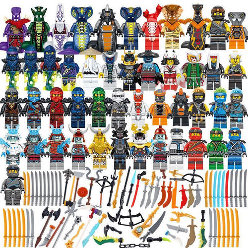 幻影忍者人仔全套蛇怪摩托车武器神龙拼装积木男孩益智玩具礼物