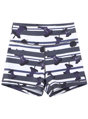 BromoSt  沉睡果 健身短裤Crossfit提臀瑜伽健身束腰弹力女花裤子