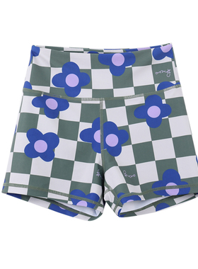 BromoSt  橄榄格 健身短裤Crossfit提臀瑜伽健身束腰弹力女花裤子