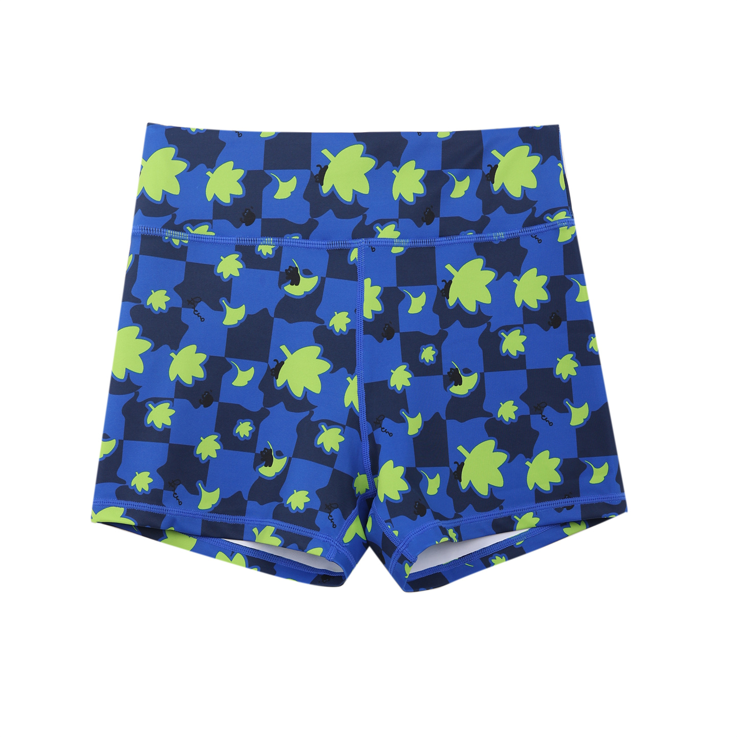 BROMOST落叶小猫蓝色健身短裤