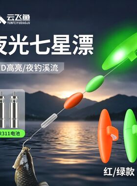夜光七星漂豆夜钓高灵敏醒目电子