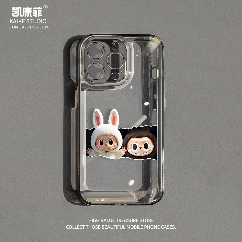 适用苹果16promax的新款手机壳labubu透明iPhone17拉布布15全包镜头14pro防摔14plus外壳13硅胶12高级感Air套