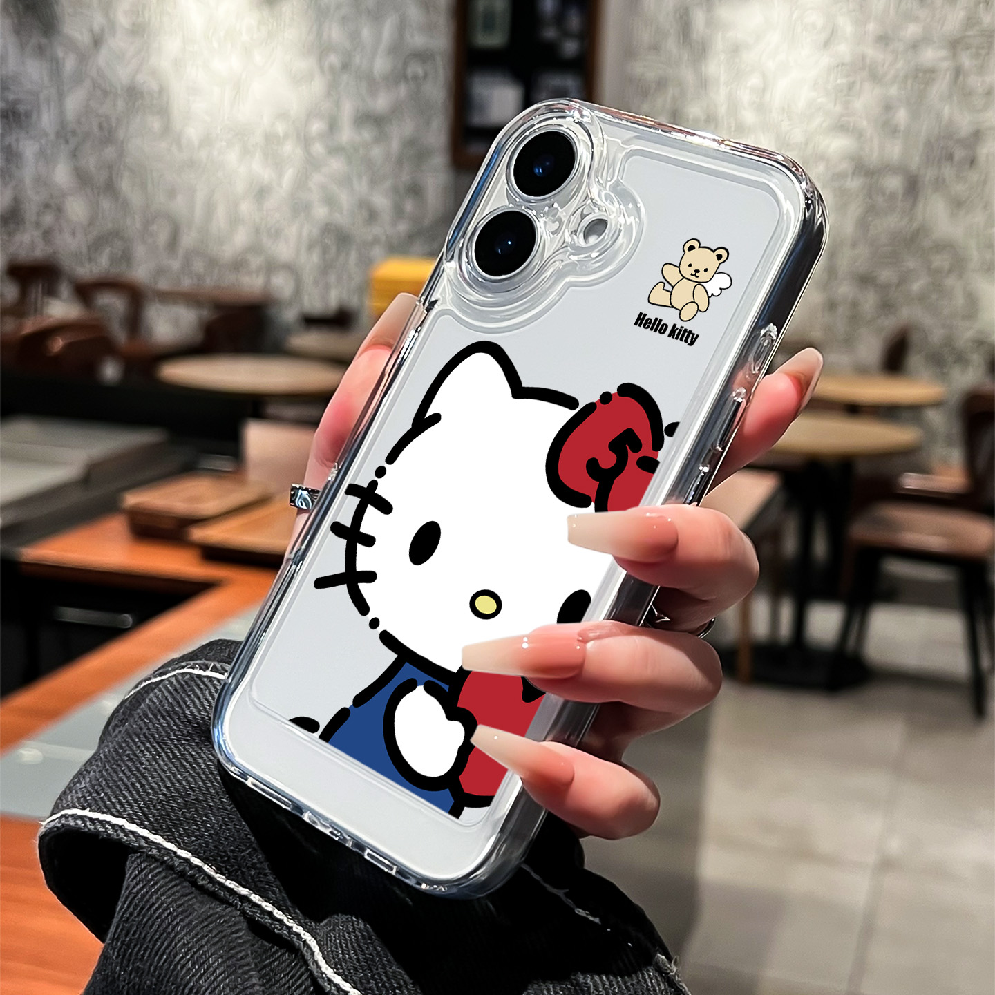 适用苹果17的HelloKitty手机壳2025新款17promax爱心kt猫iPhone16女款15plus高级感14pro全包防摔14超火Air套