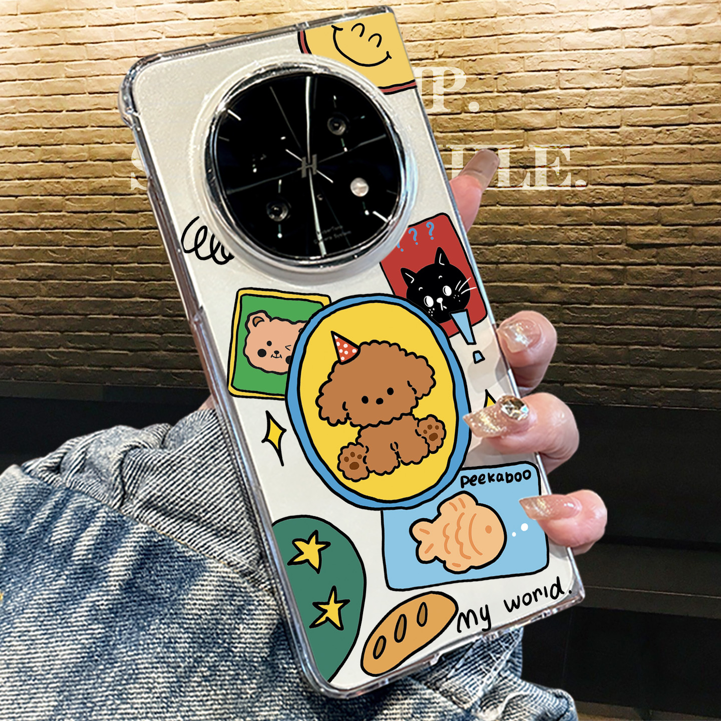 适用oppofindn5的新款多巴胺小狗手机壳可爱女款findn5高级感防摔保护套findn3典藏版折叠屏外壳n5小众透明n3