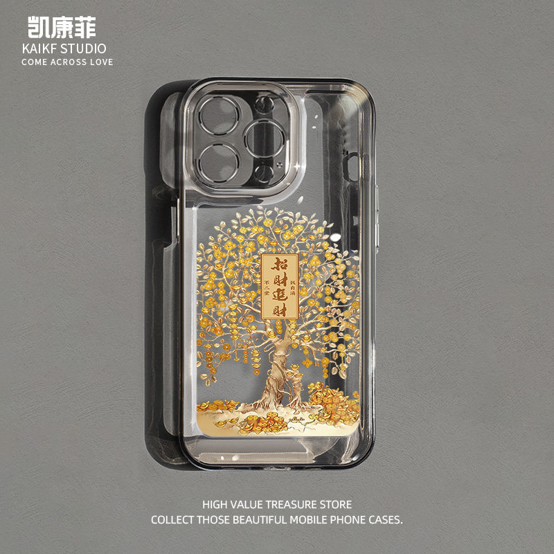 适用苹果16promax的手机壳招财树iPhone15高端14pro新款14透明13硅胶12全包2025镜头11保护plus套17高级感Air,3C数码配件,手机保护套/壳,淘宝优惠券,粉丝福利购,淘宝优惠卷