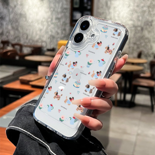 适用苹果16手机壳新款iPhone17透明Air高级感15小众14pro全包防摔14plus独特超好看的13promax女款12保护套11