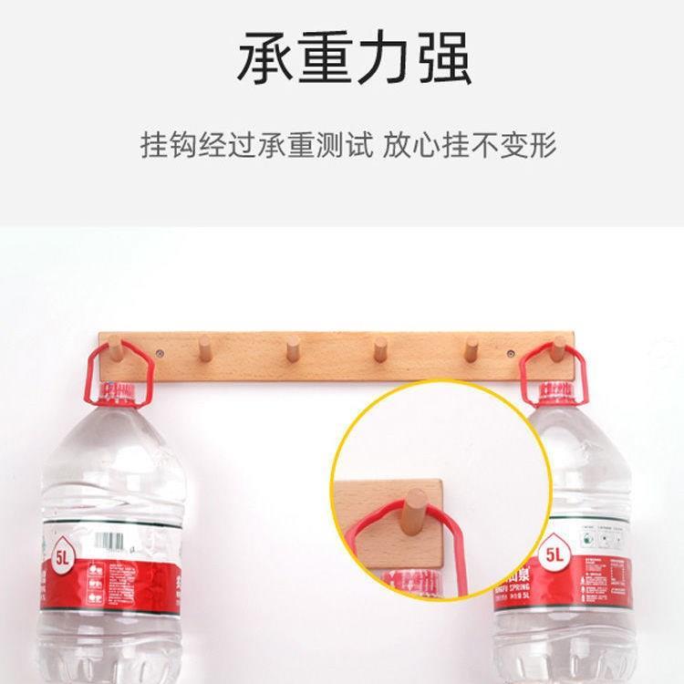 极速Wood Coat Rack Hanger with Flip-Down Hooks RustiXc Wall