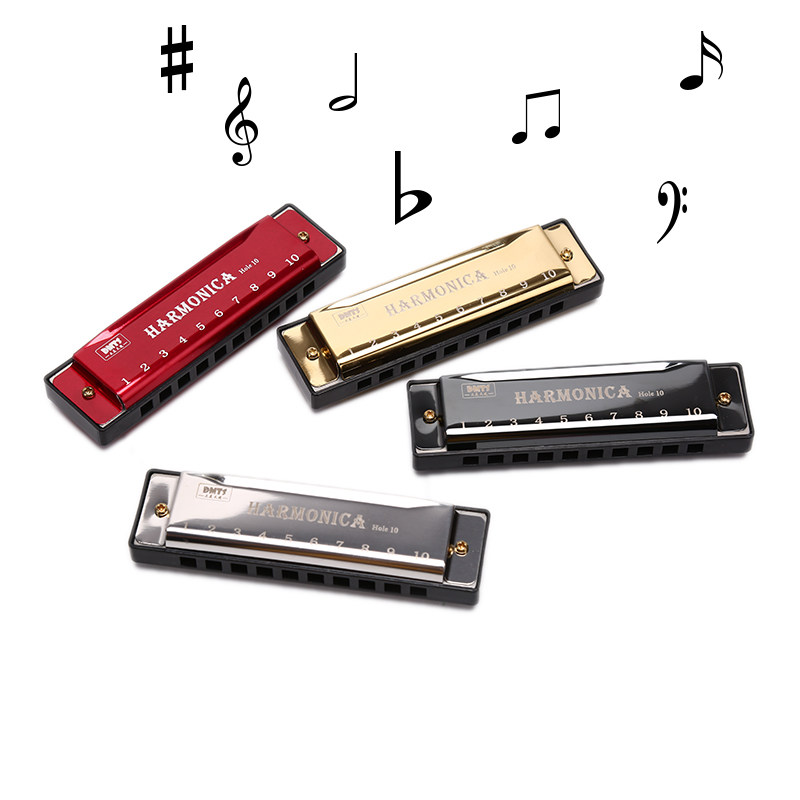 极速10 Hole Harmonica Msouth Organ Puzzle Musical Instrument