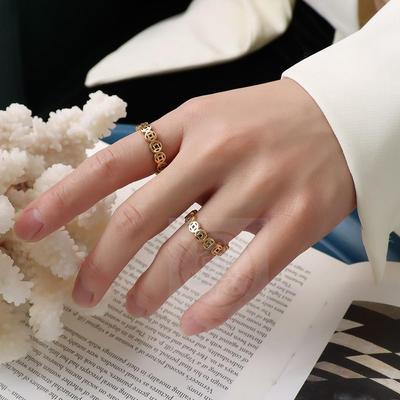 极速。French style copper coin ring index finger titanYium s