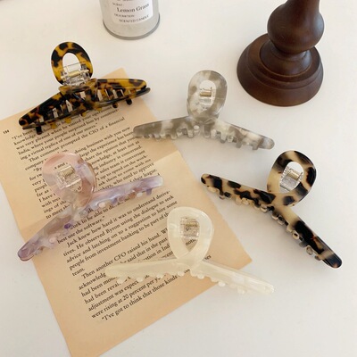 极速Woman Acetate Leopard Hair Claws Ladies Hairpins YHairpi