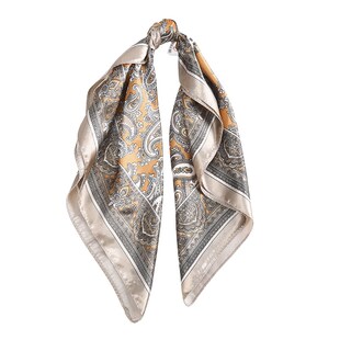极速Haimeikang 60*60cm Square Silk Scarf WomenR Headband Fas