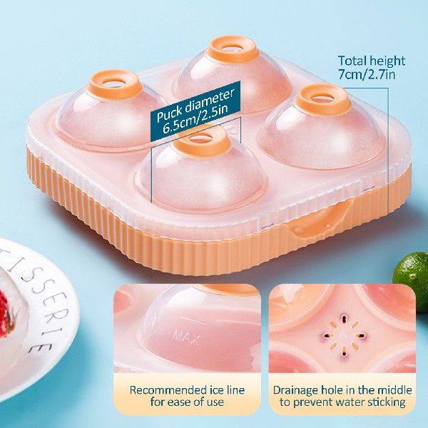 极速Ice Maker Whkite Orange Whiskey Cocktail 4 Cells Kitchen