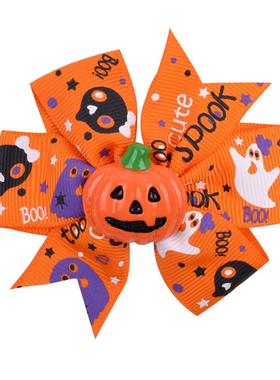 极速6Color Halloween Decoration Grosgrain RNibbon Hair Bows