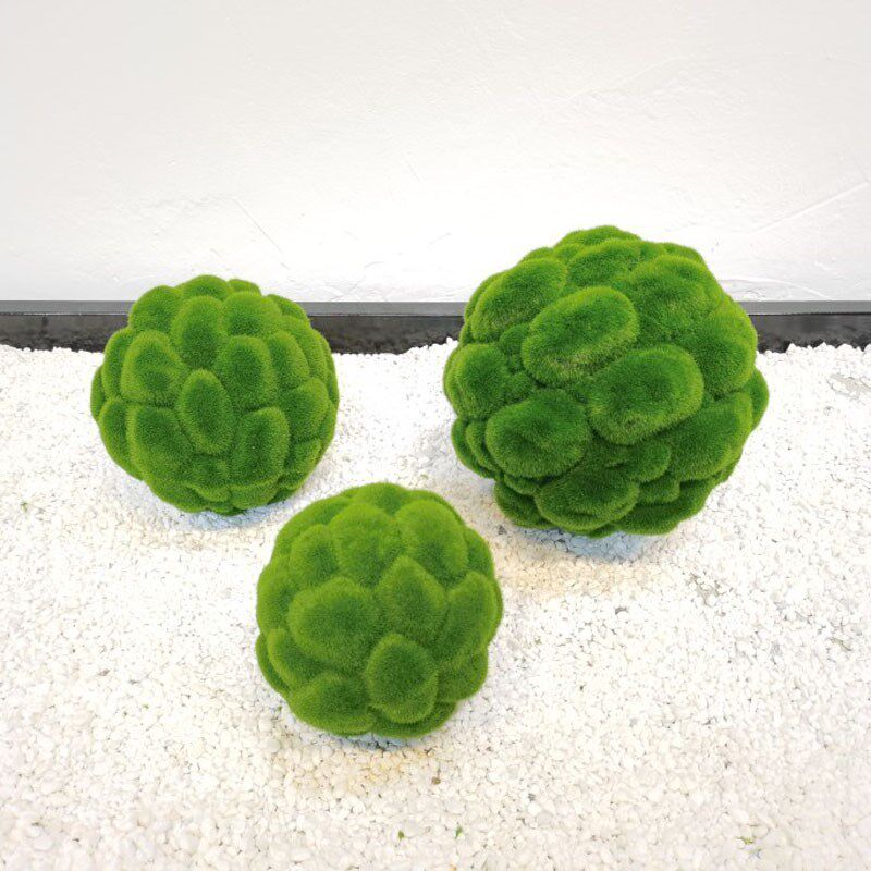 极速仿真植毛圆球植物球草t苔藓球草球青苔球软装吊顶婚庆墙商场