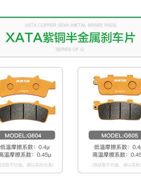 新品XATA半金属刹车片 光阳Xciting250赛艇CT250 NCK250T-10-11