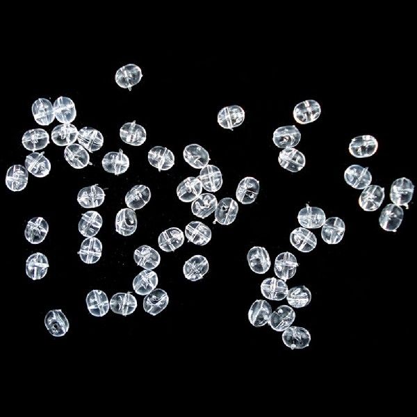 极速100pcs Fishing Clear Beads  Fishing LuresTQranparent Dou